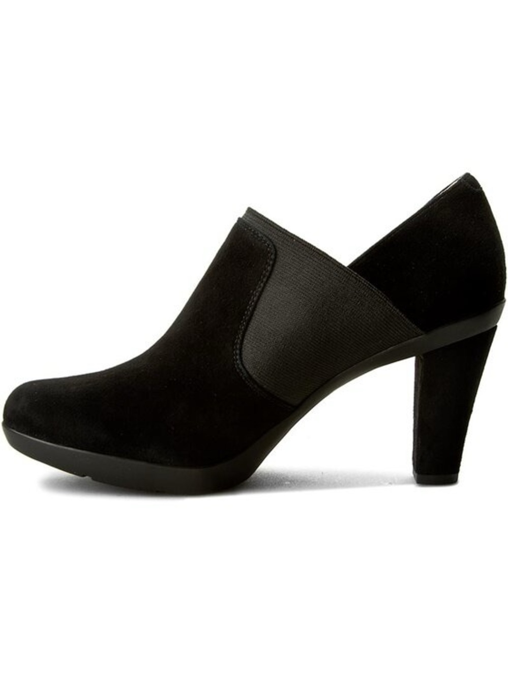 Geox Black Suede Heels